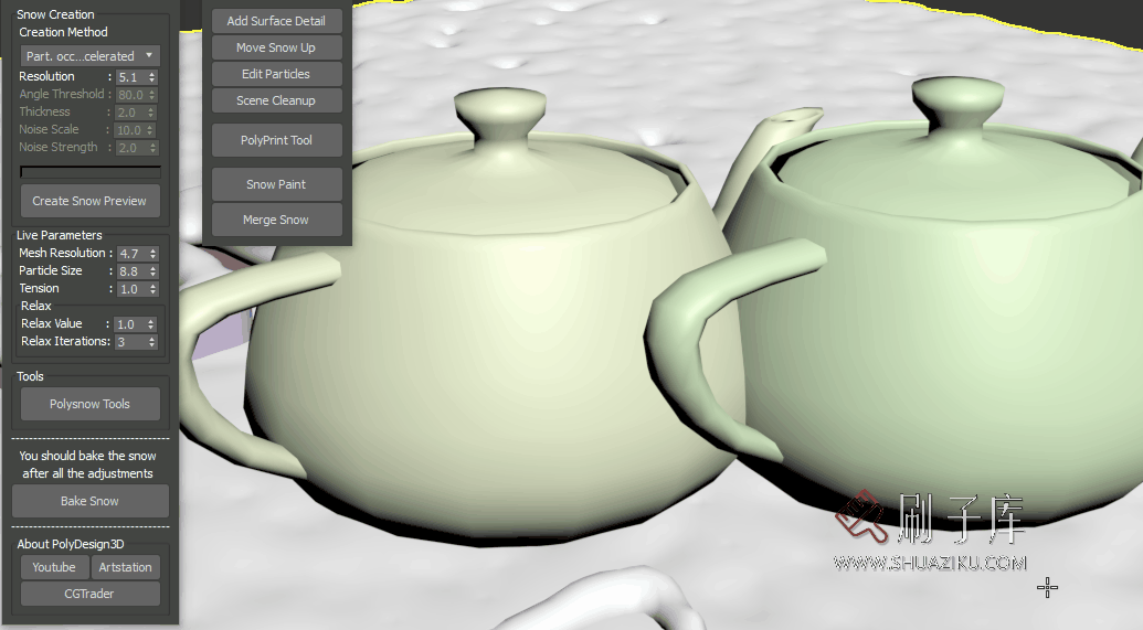图片[3]-中文汉化版-造雪覆盖插件polysnow V4-刷子库