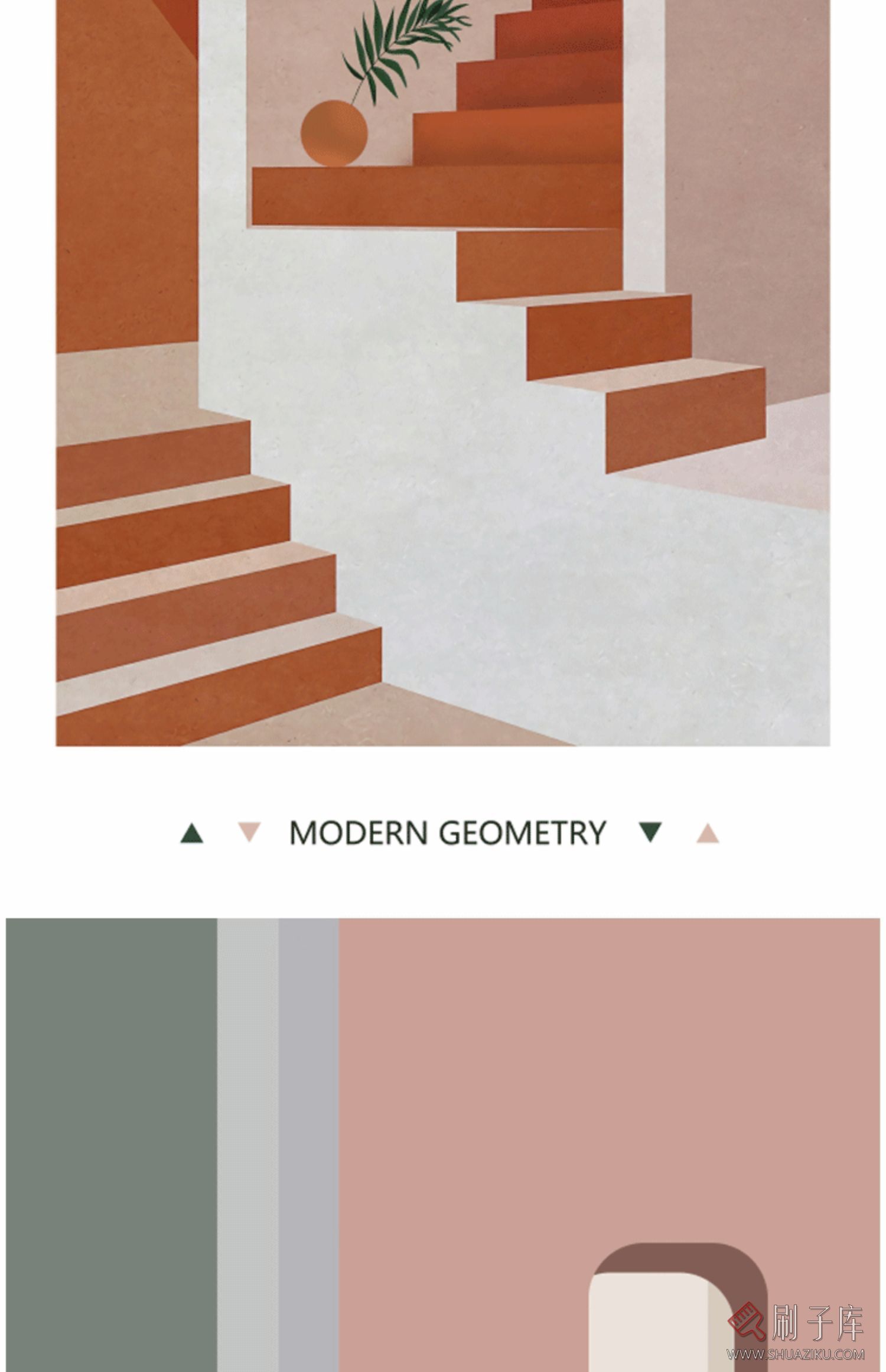 3DMAX挂画贴图 莫兰迪色调挂画贴图合集素材 现代挂画贴图素材-5