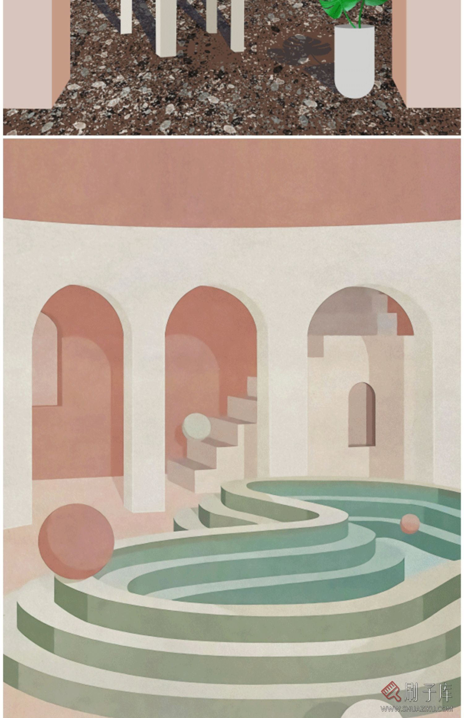 3DMAX挂画贴图 莫兰迪色调挂画贴图合集素材 现代挂画贴图素材-11