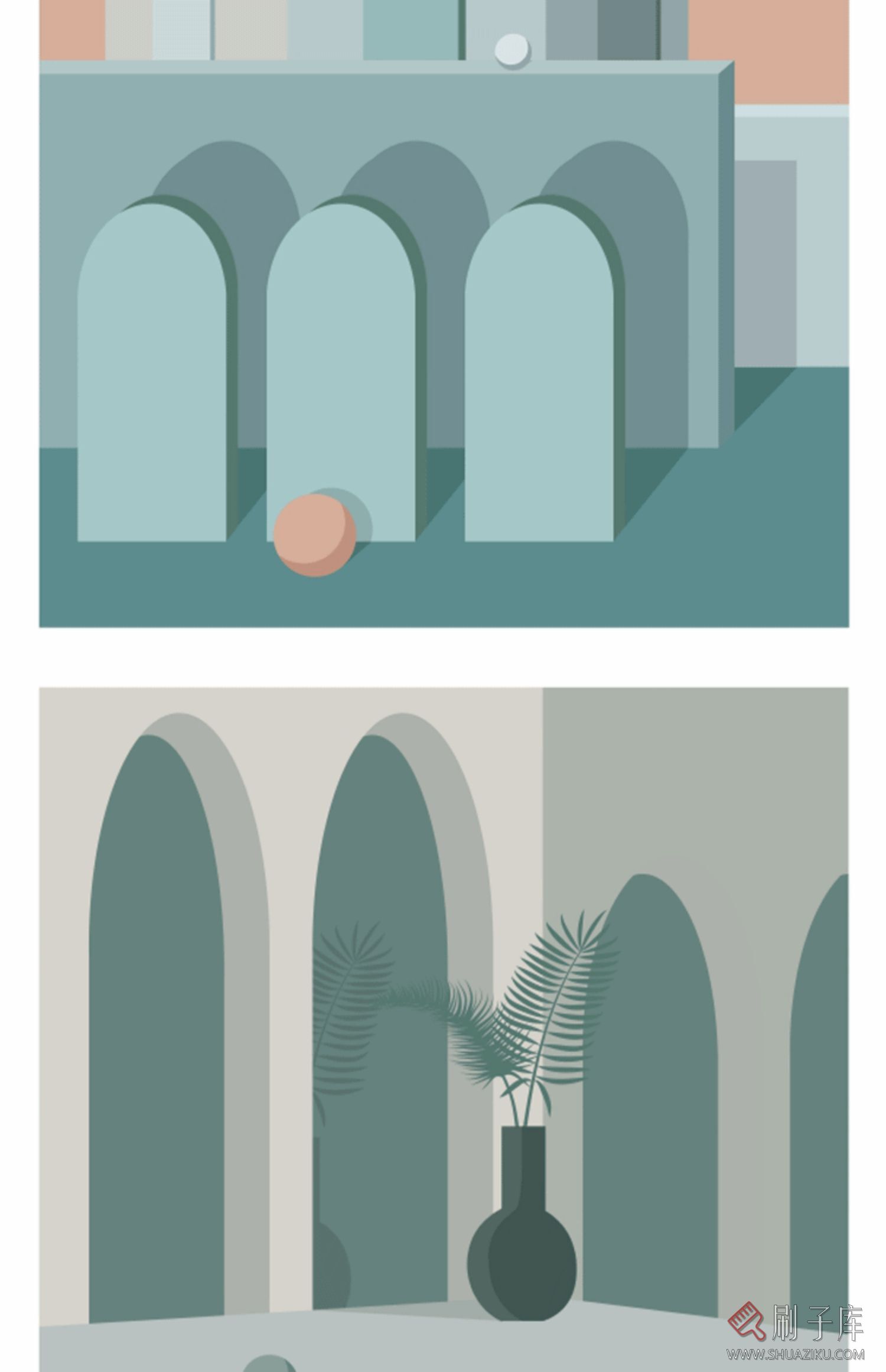 3DMAX挂画贴图 莫兰迪色调挂画贴图合集素材 现代挂画贴图素材-19