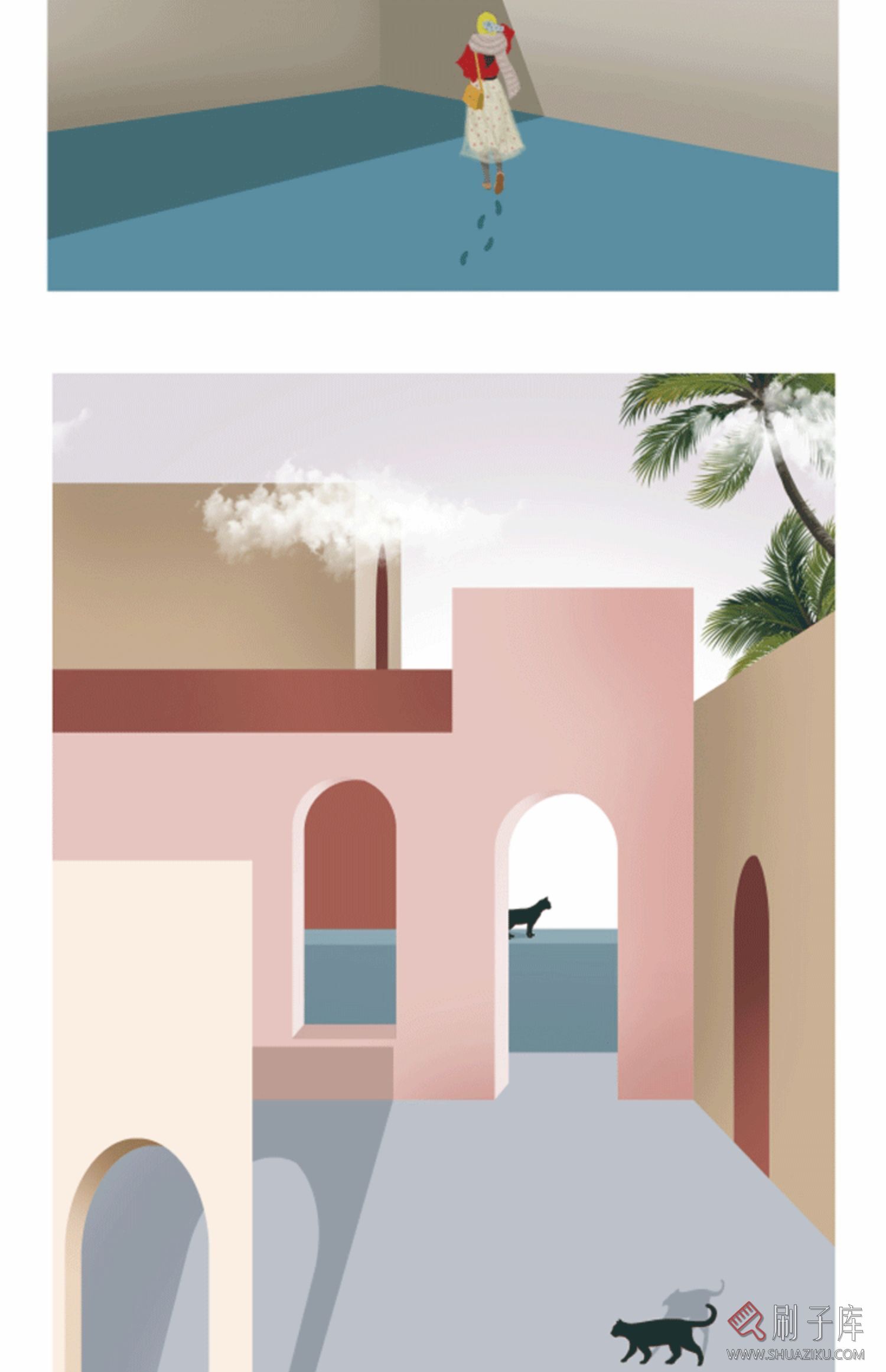 3DMAX挂画贴图 莫兰迪色调挂画贴图合集素材 现代挂画贴图素材-22