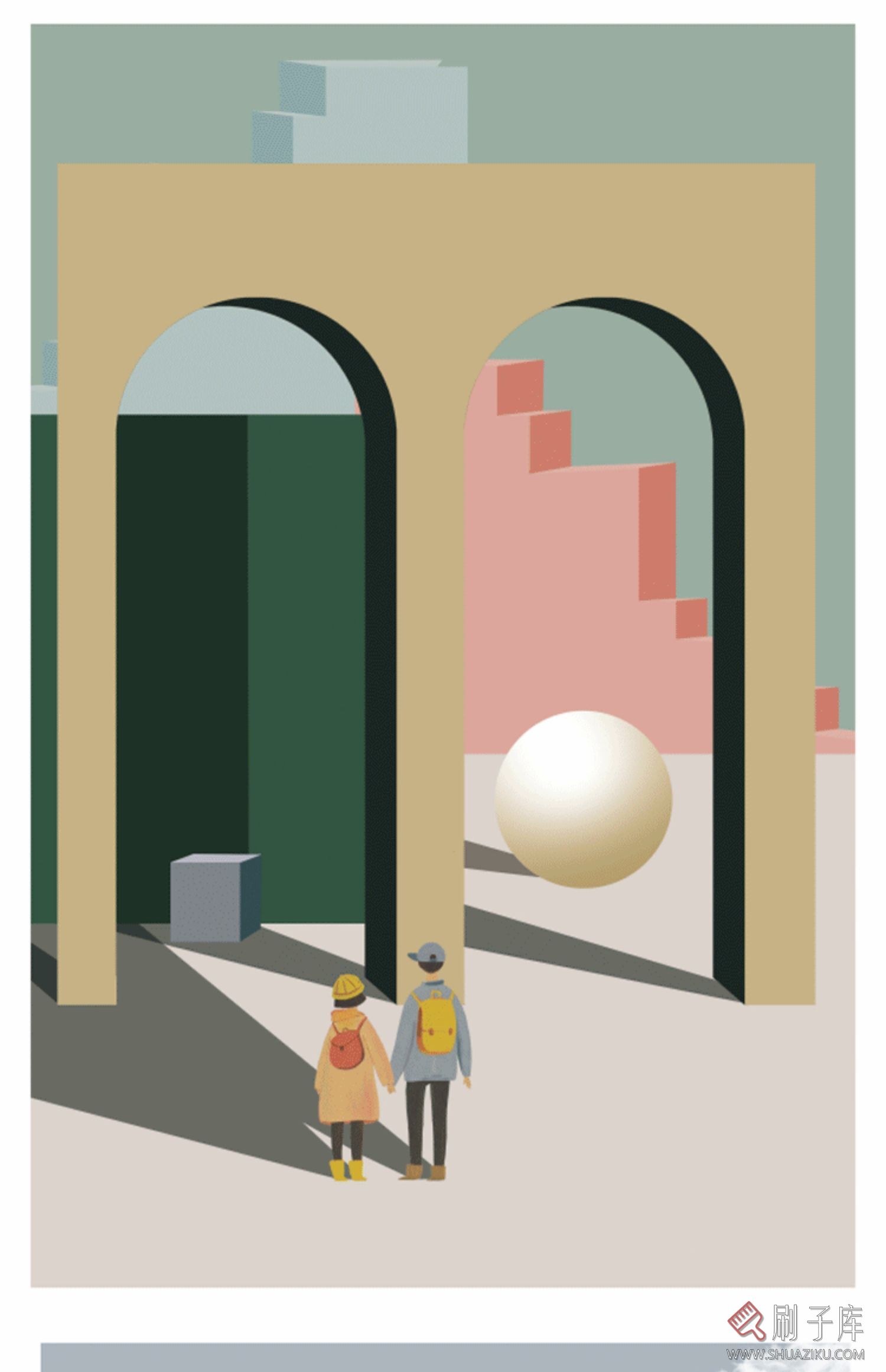 3DMAX挂画贴图 莫兰迪色调挂画贴图合集素材 现代挂画贴图素材-25