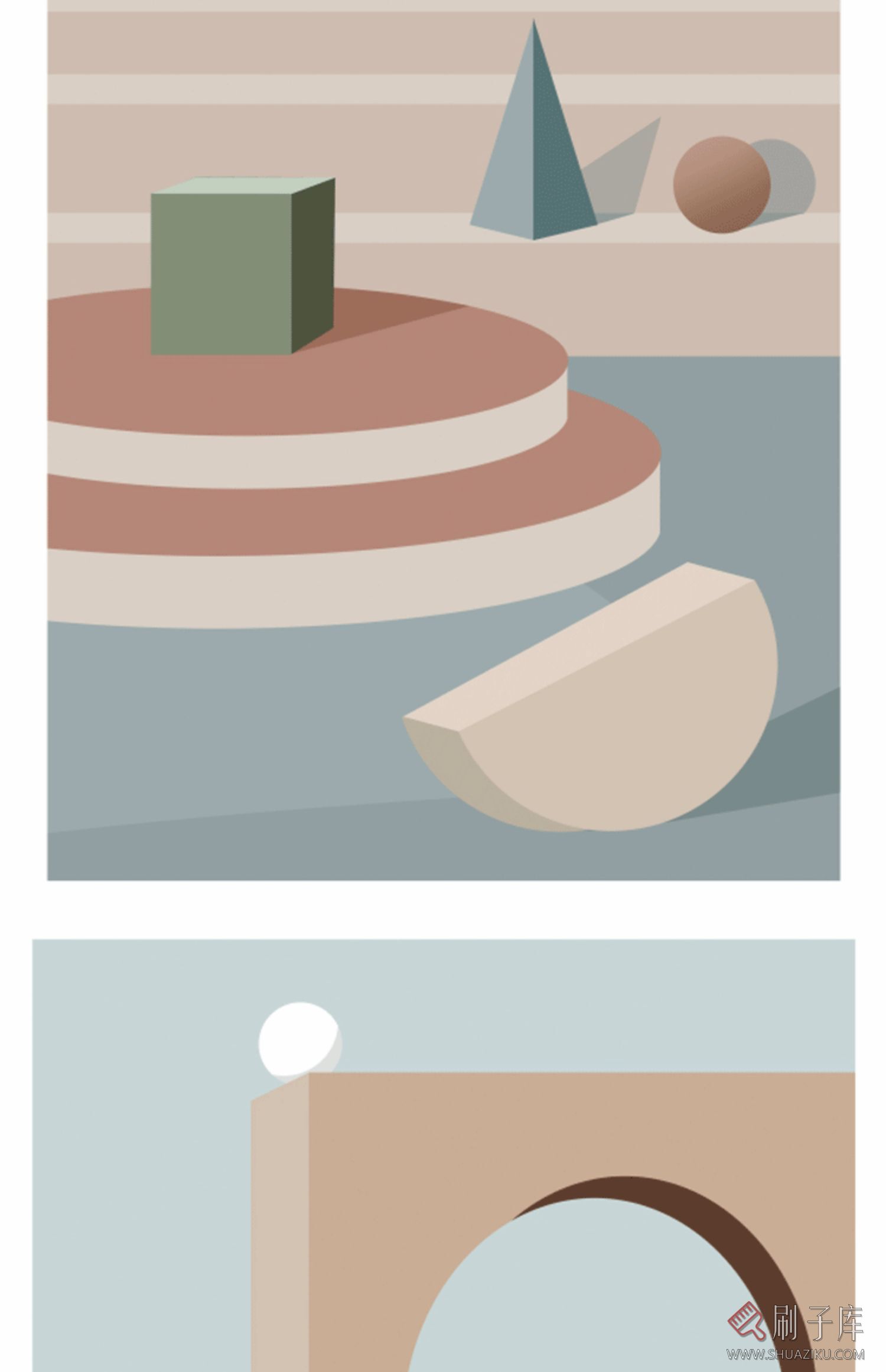 3DMAX挂画贴图 莫兰迪色调挂画贴图合集素材 现代挂画贴图素材-29