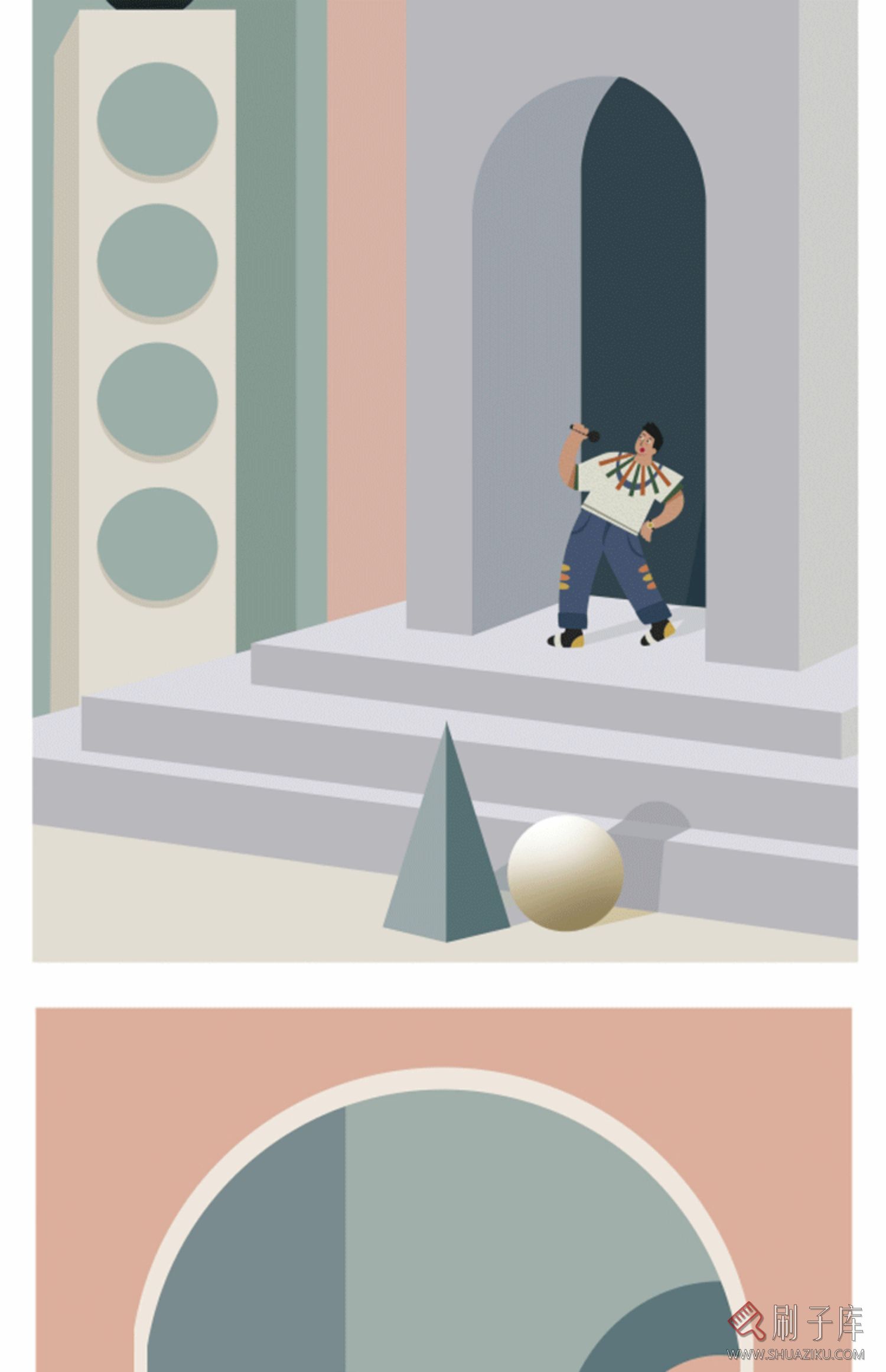 3DMAX挂画贴图 莫兰迪色调挂画贴图合集素材 现代挂画贴图素材-40