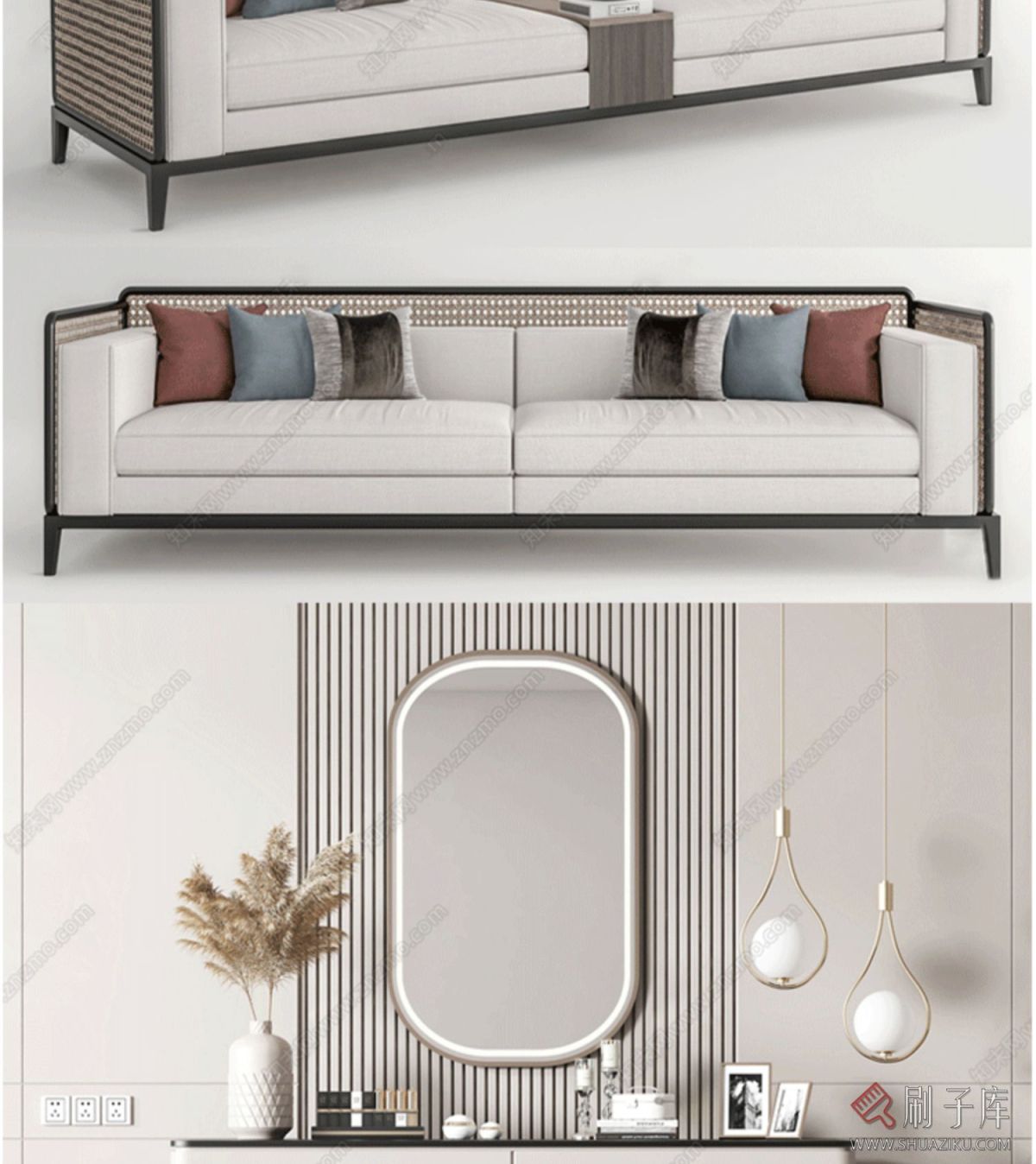 su室内设计家装单体模型库 灯具沙发柜子床桌椅 家具室内设计素材-4