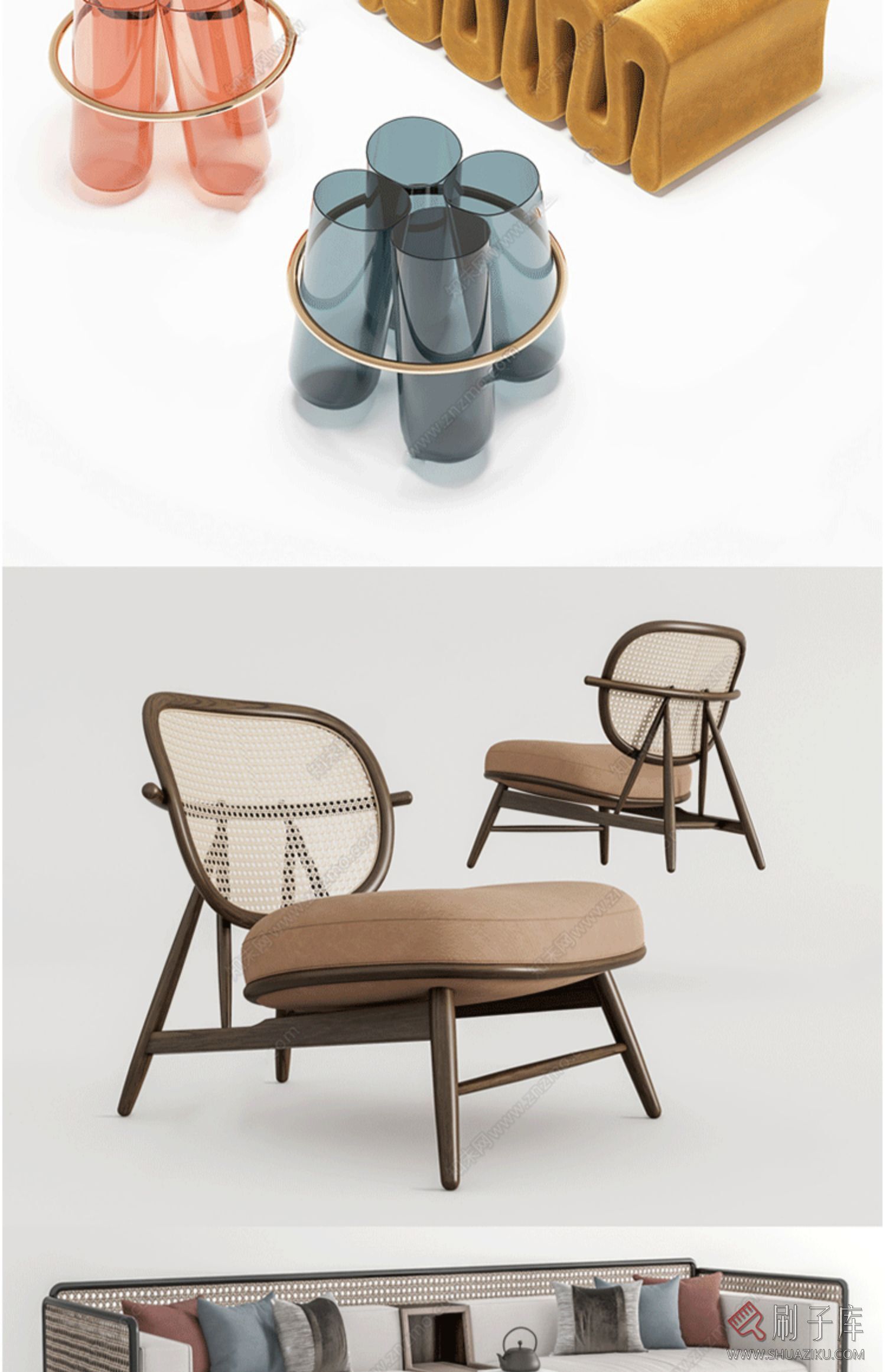 su室内设计家装单体模型库 灯具沙发柜子床桌椅 家具室内设计素材-3