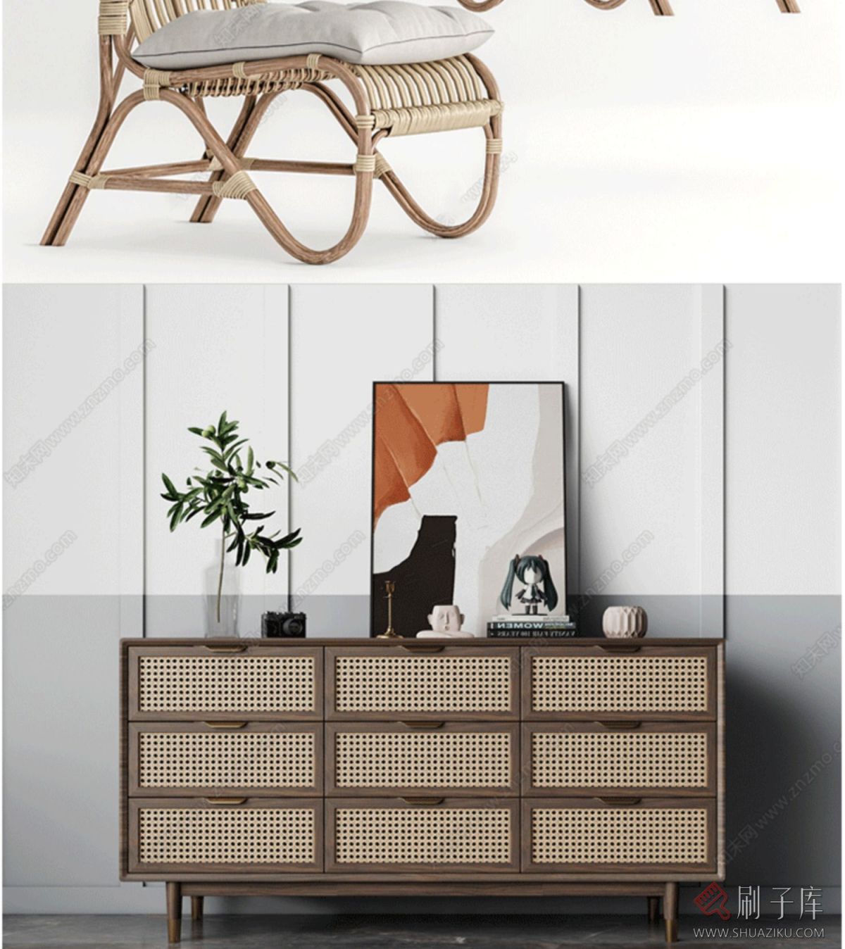 su室内设计家装单体模型库 灯具沙发柜子床桌椅 家具室内设计素材-6