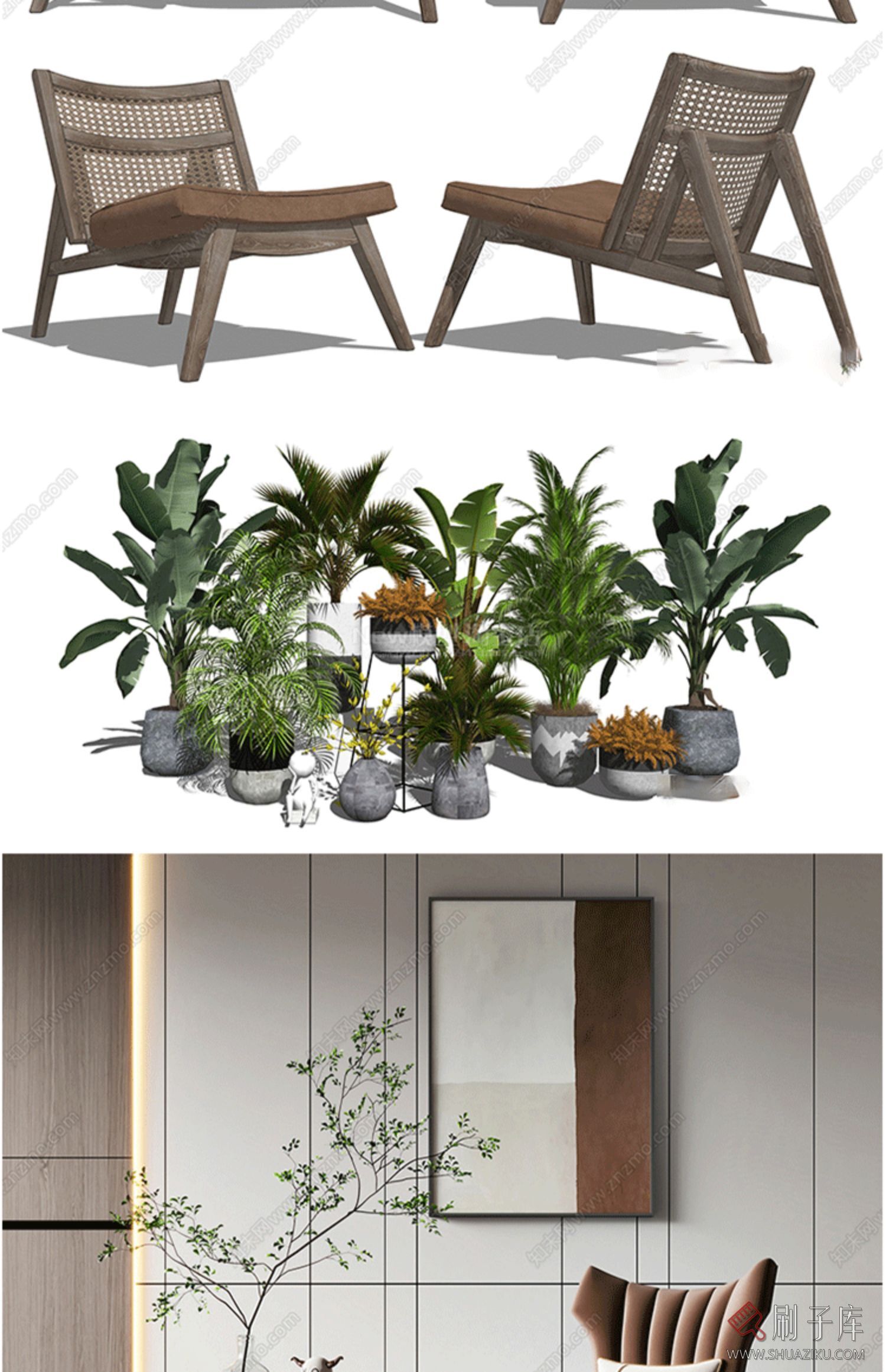 su室内设计家装单体模型库 灯具沙发柜子床桌椅 家具室内设计素材-11