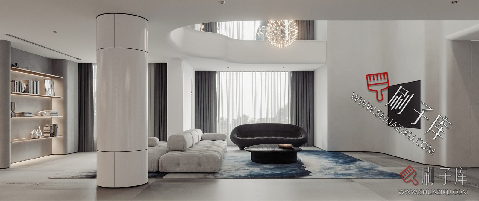 图片[8]-别墅空间现代侘寂风奶油风新中式欧式美式装修设计效果图参考图纸-刷子库