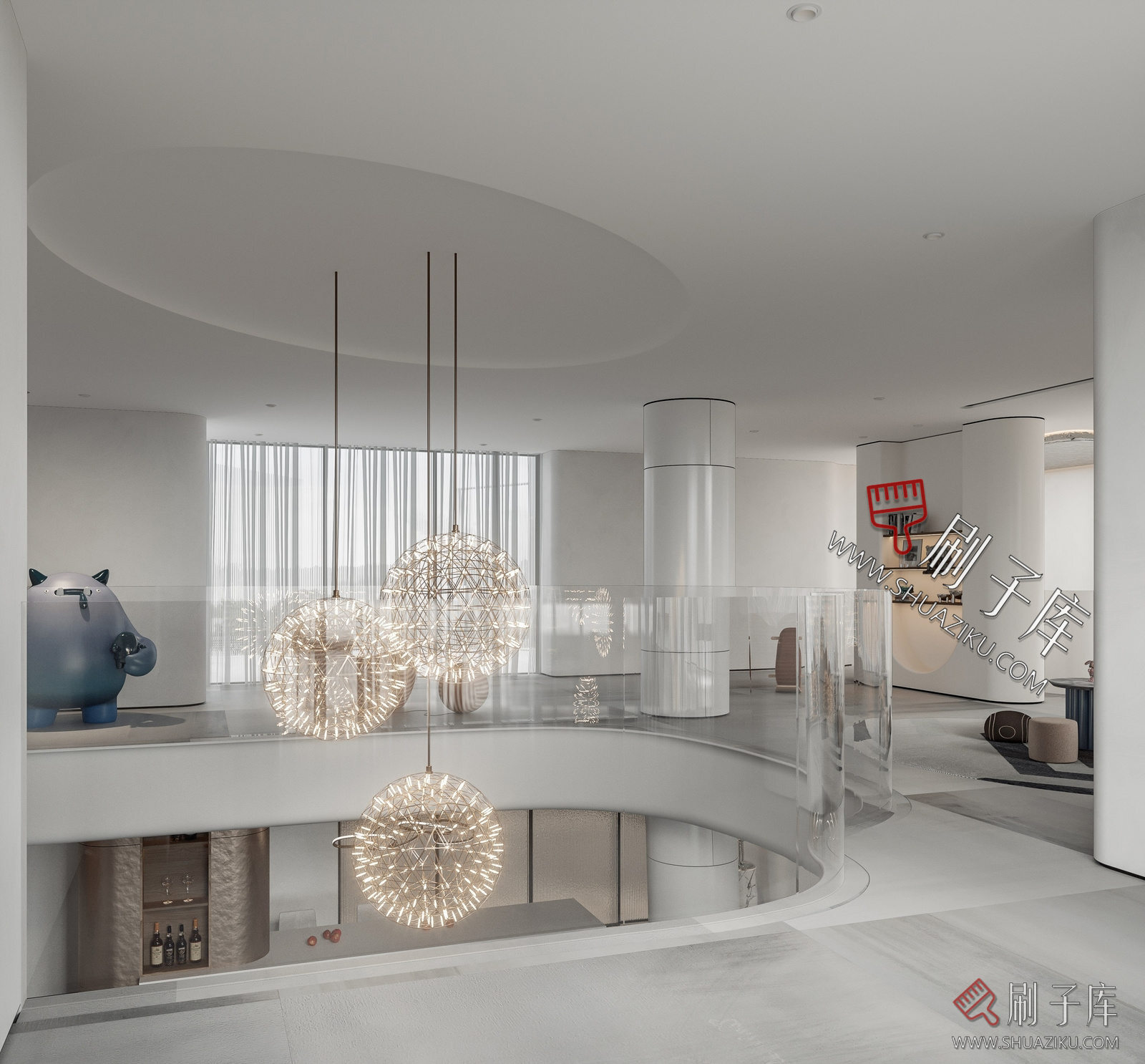 图片[9]-别墅空间现代侘寂风奶油风新中式欧式美式装修设计效果图参考图纸-刷子库