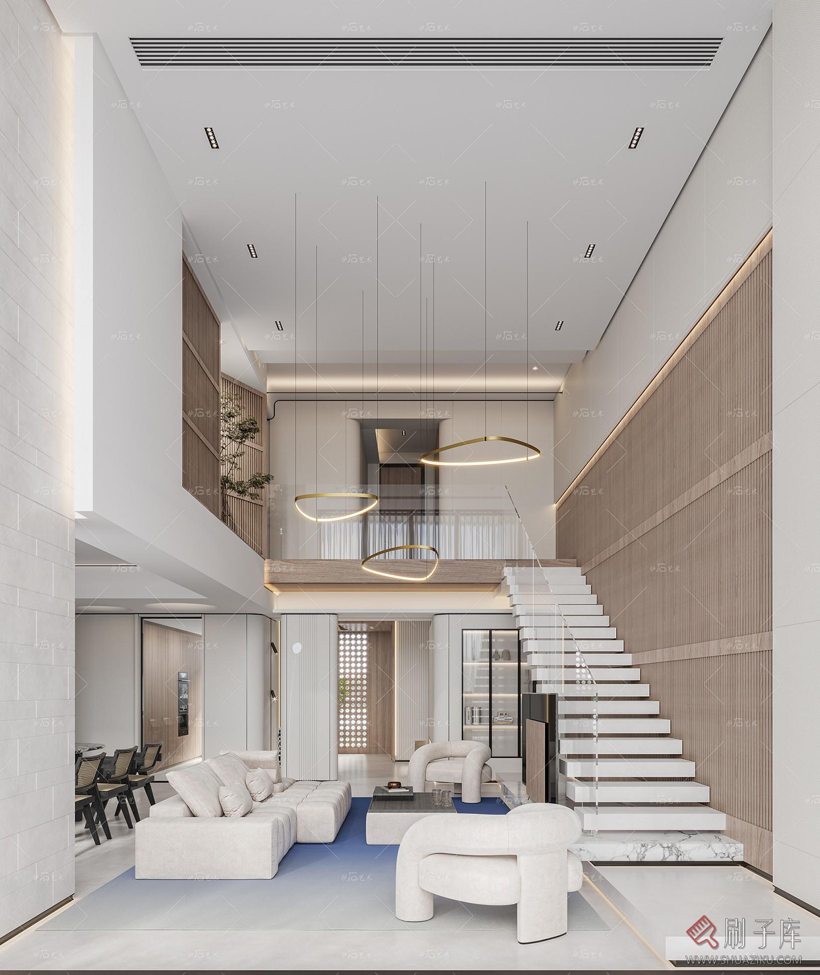 图片[12]-别墅空间现代侘寂风奶油风新中式欧式美式装修设计效果图参考图纸-刷子库