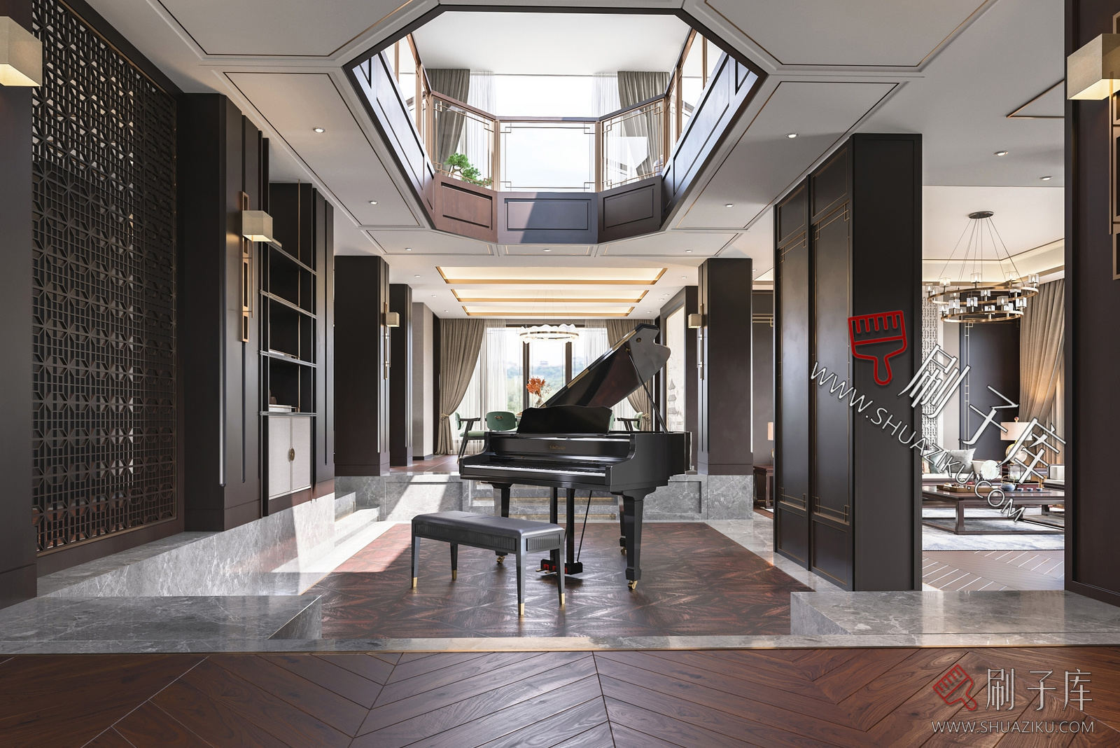 图片[18]-别墅空间现代侘寂风奶油风新中式欧式美式装修设计效果图参考图纸-刷子库