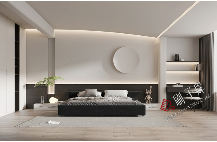 图片[8]-现代简约极简风高级灰家装整体黑白灰客厅餐厅3D模型库3Dmax-刷子库