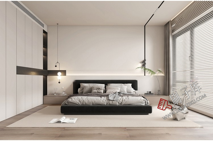 图片[10]-现代简约极简风高级灰家装整体黑白灰客厅餐厅3D模型库3Dmax-刷子库