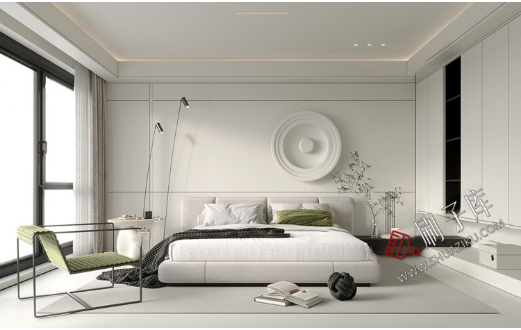 图片[19]-现代简约极简风高级灰家装整体黑白灰客厅餐厅3D模型库3Dmax-刷子库