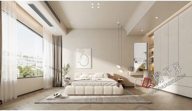 图片[22]-现代简约极简风高级灰家装整体黑白灰客厅餐厅3D模型库3Dmax-刷子库