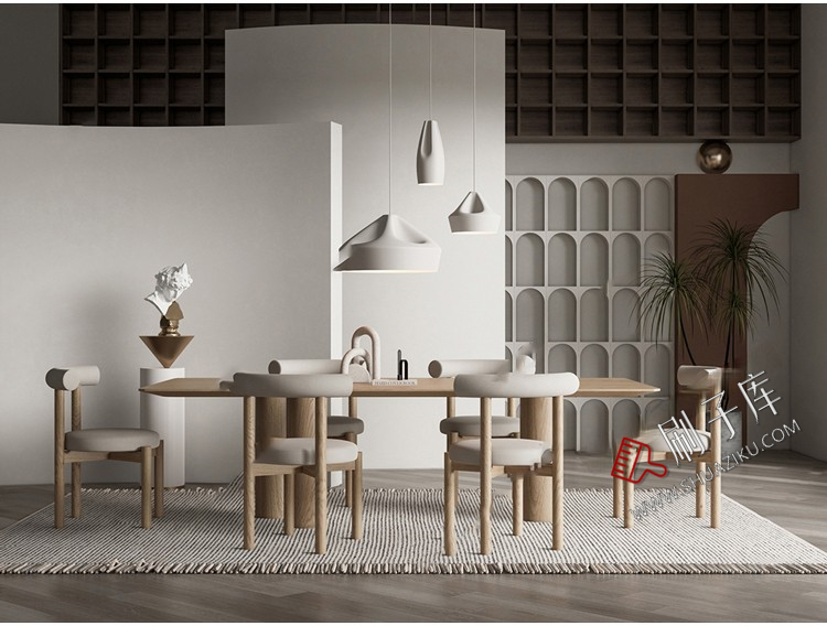 图片[13]-侘寂风格草图大师现代极简家装室内设计客厅卧室SU模型素材-刷子库