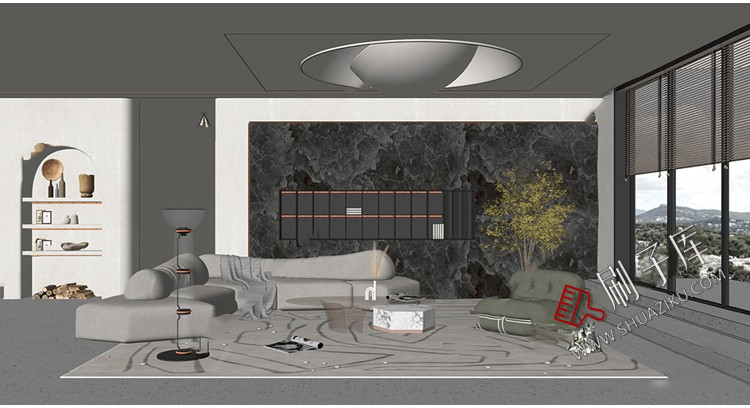 图片[22]-侘寂风格草图大师现代极简家装室内设计客厅卧室SU模型素材-刷子库