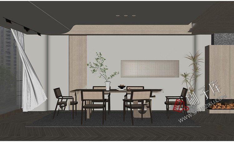 图片[26]-侘寂风格草图大师现代极简家装室内设计客厅卧室SU模型素材-刷子库