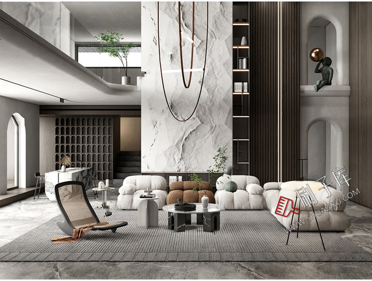 图片[13]-现代简约轻奢风格草图大师模型室内设计家装客厅餐厅卧室SU素材库-刷子库