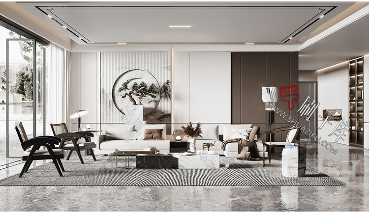 图片[4]-新中式室内3DMAX家装场景设计素材客厅餐厅卧室厨房3d模型库-刷子库