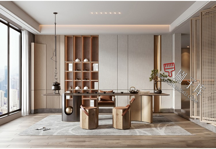图片[20]-新中式室内3DMAX家装场景设计素材客厅餐厅卧室厨房3d模型库-刷子库