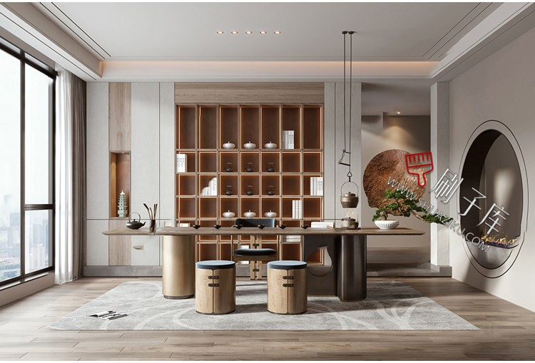 图片[21]-新中式室内3DMAX家装场景设计素材客厅餐厅卧室厨房3d模型库-刷子库