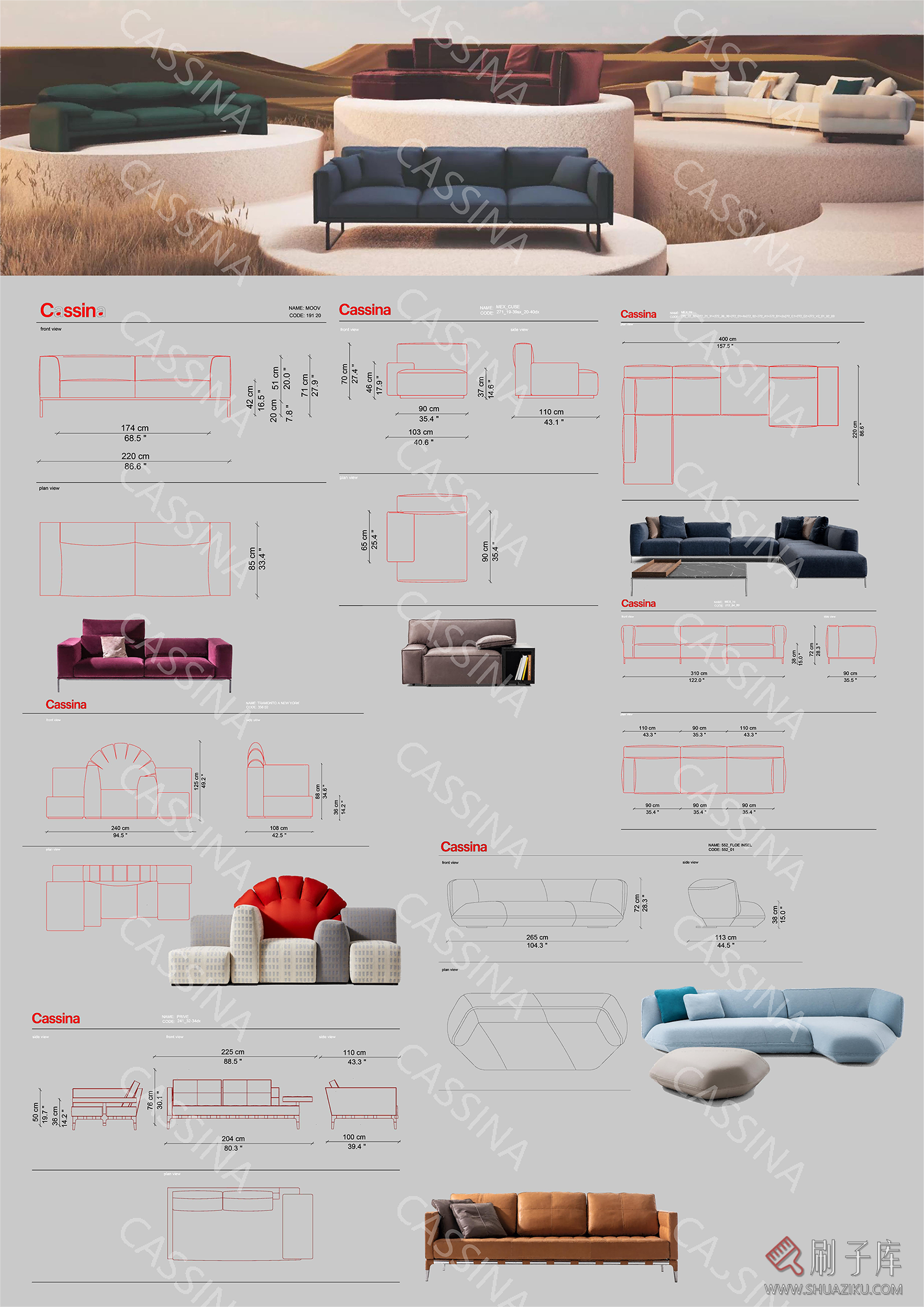 图片[6]-国外家居品牌CASSINA家具CAD图块+PSD分层素材+3D模型-刷子库