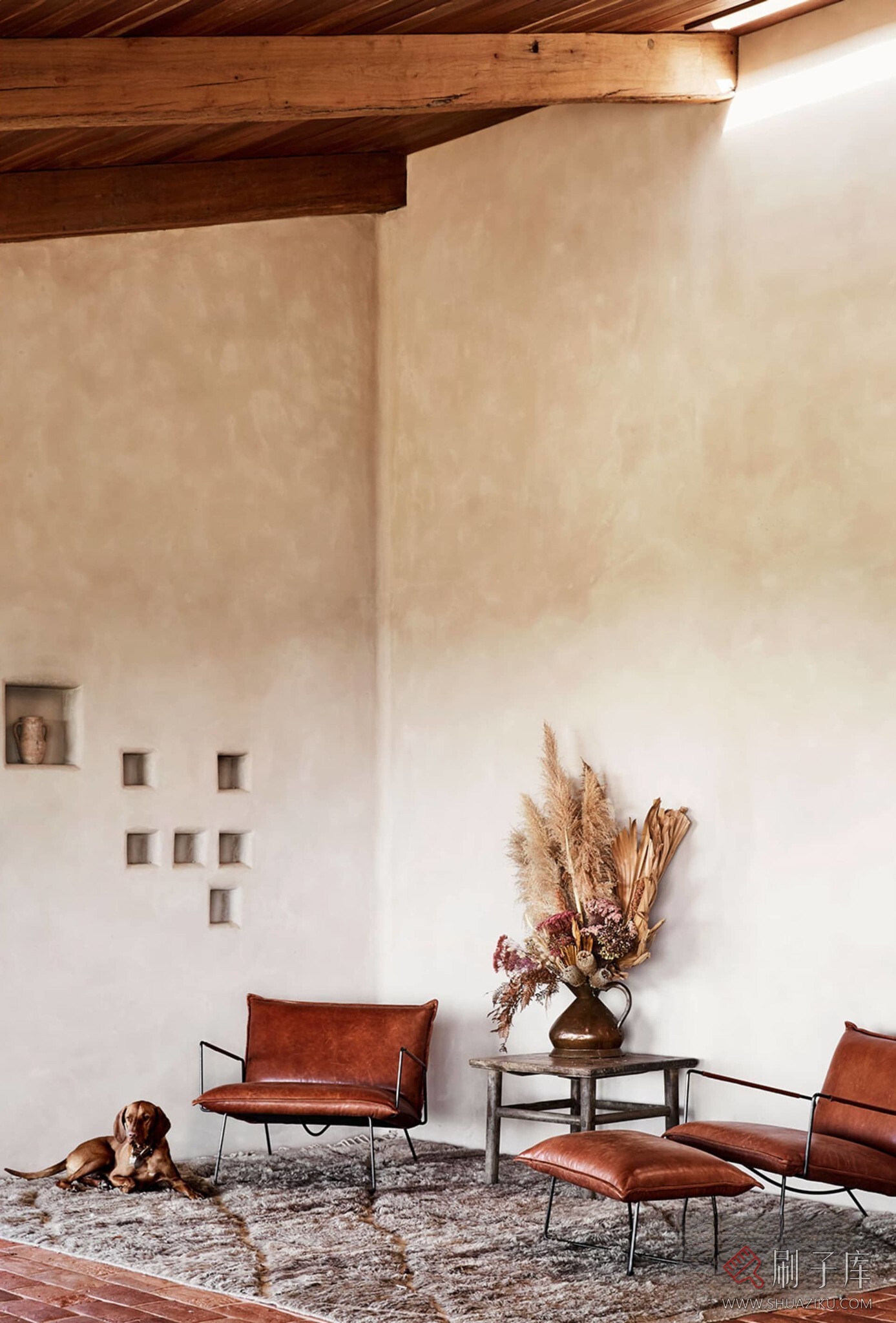 图片[19]-【案例图集】侘寂风（Wabi-Sabi style）丨概念图+住宅别墅设计案例-刷子库