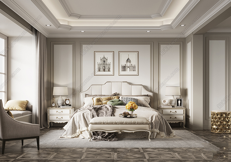 图片[25]-美式风格3dmax家装素材室内客厅餐厅卧室书房场景3d模型库-刷子库