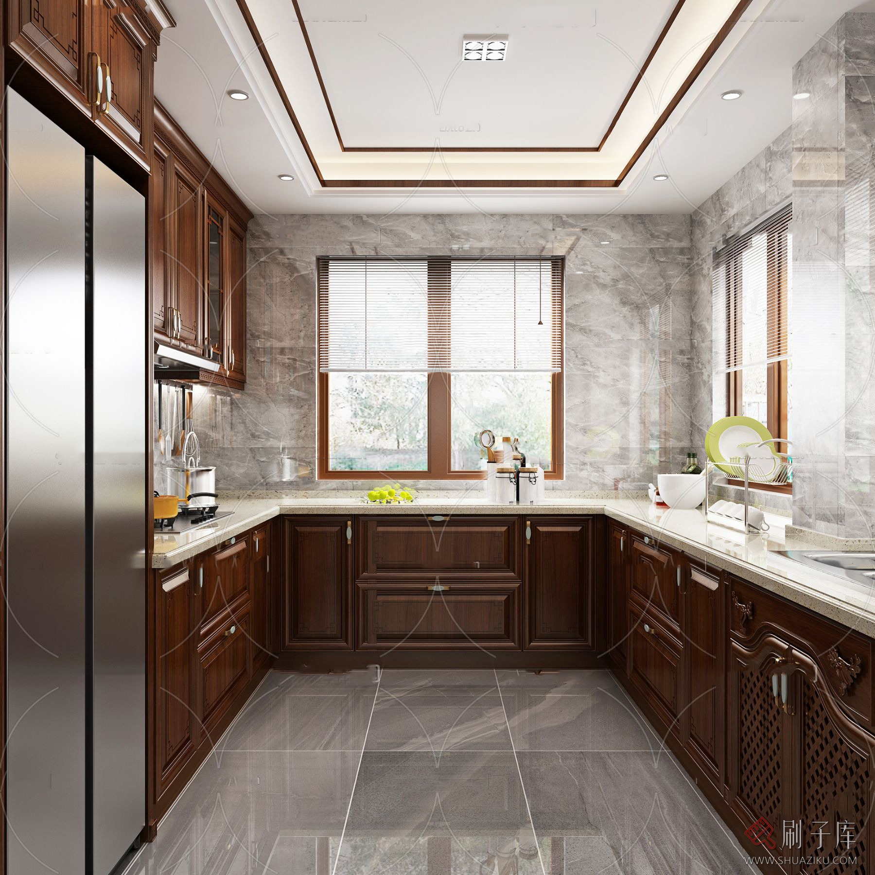 图片[29]-美式风格3dmax家装素材室内客厅餐厅卧室书房场景3d模型库-刷子库