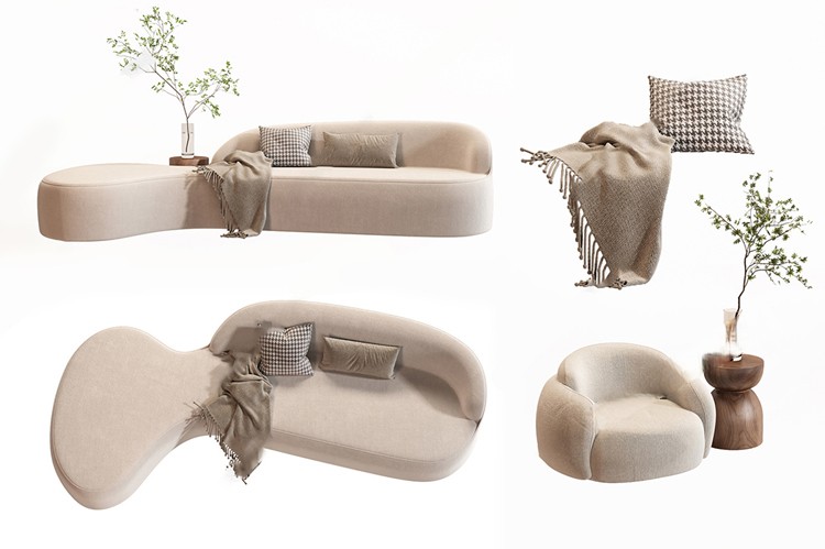 图片[20]-沙发组合单人多人现代北欧新中式风格3D模型家装室内单体3Dmax素-刷子库