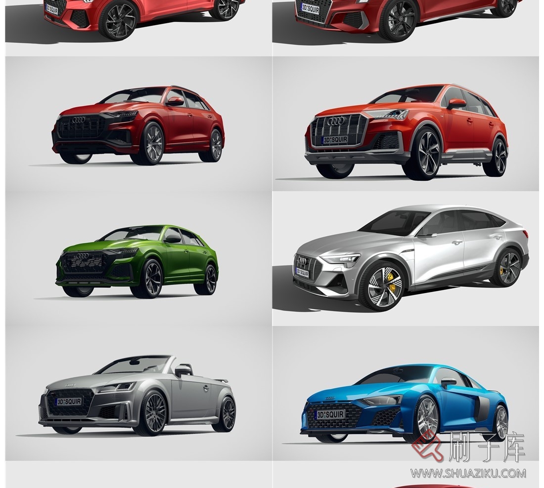 图片[2]-奥迪-AUDI汽车3D模型合集FBX格式-刷子库