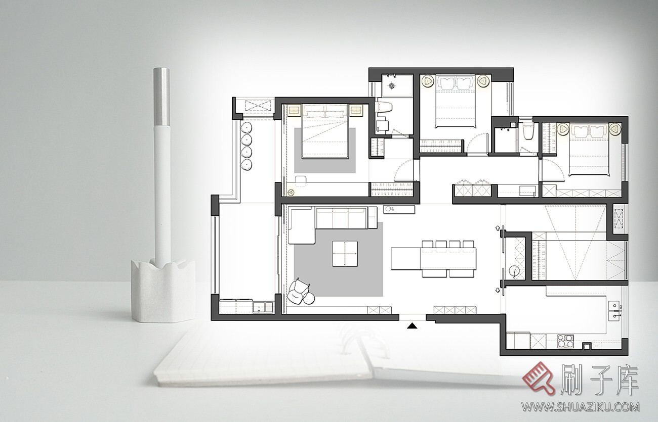 图片[8]-《 15种不同风格彩色平面图-PSD源文件 》-刷子库
