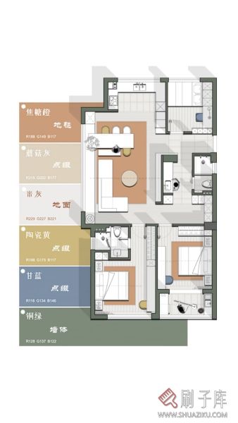 莫兰迪色系-彩平图色卡-刷子库