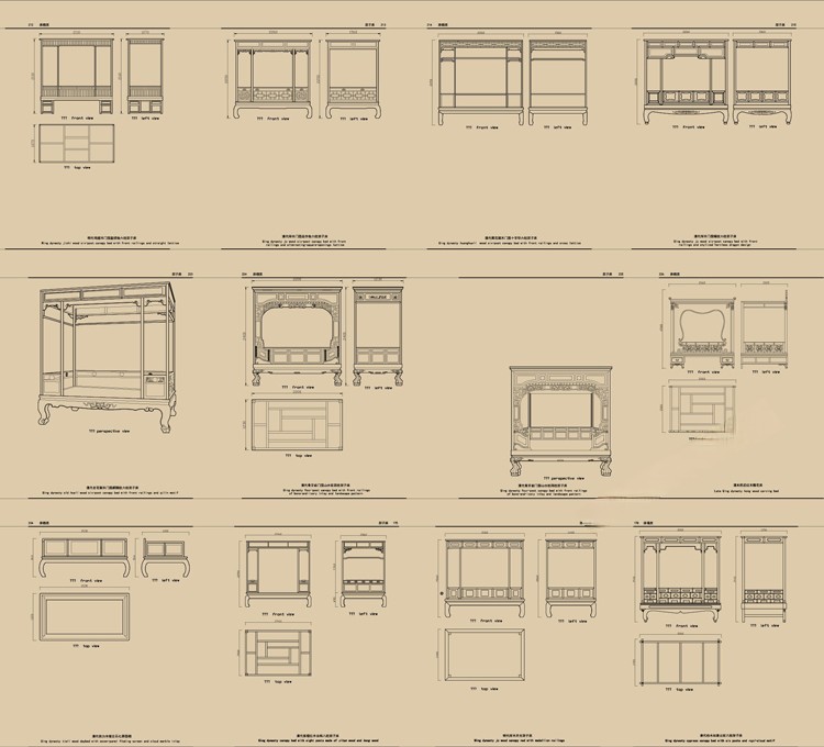 图片[22]-中式新中式室内家具柜子条案cad图库图块模块节点模块线条图角线-刷子库