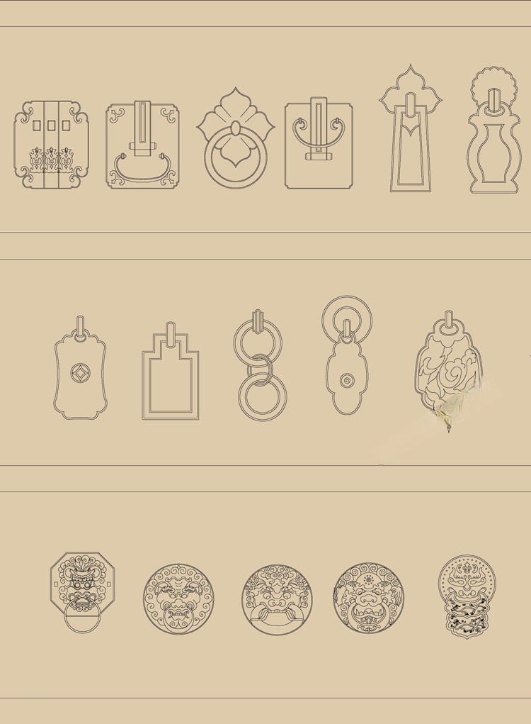 图片[29]-中式新中式室内家具柜子条案cad图库图块模块节点模块线条图角线-刷子库