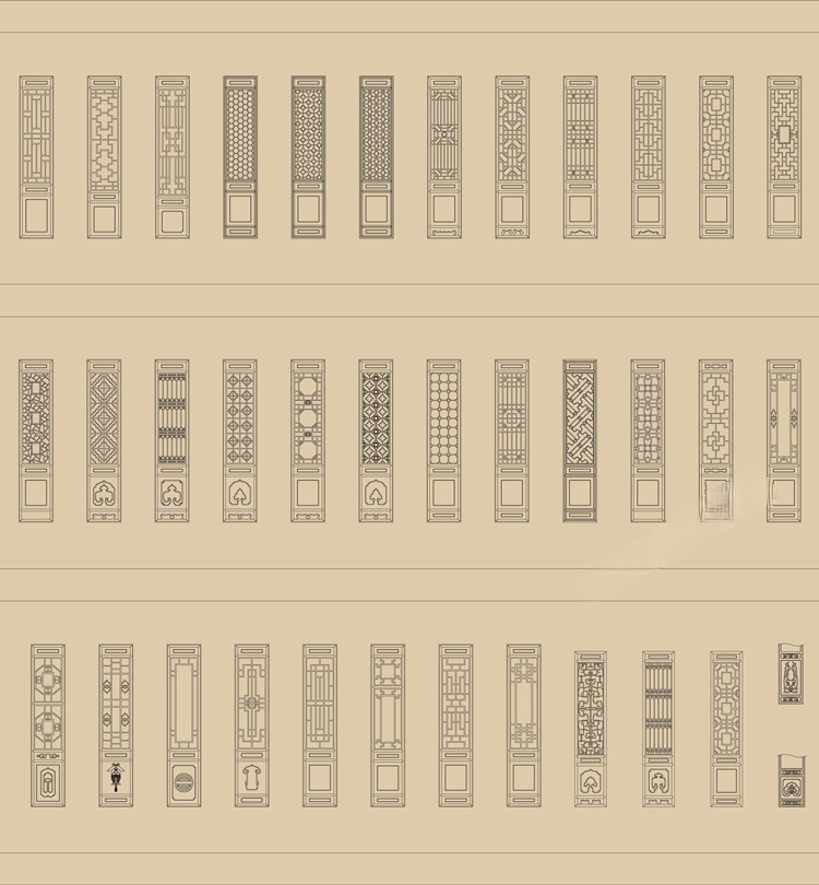 图片[31]-中式新中式室内家具柜子条案cad图库图块模块节点模块线条图角线-刷子库