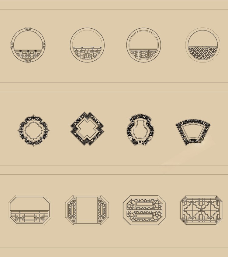 图片[34]-中式新中式室内家具柜子条案cad图库图块模块节点模块线条图角线-刷子库