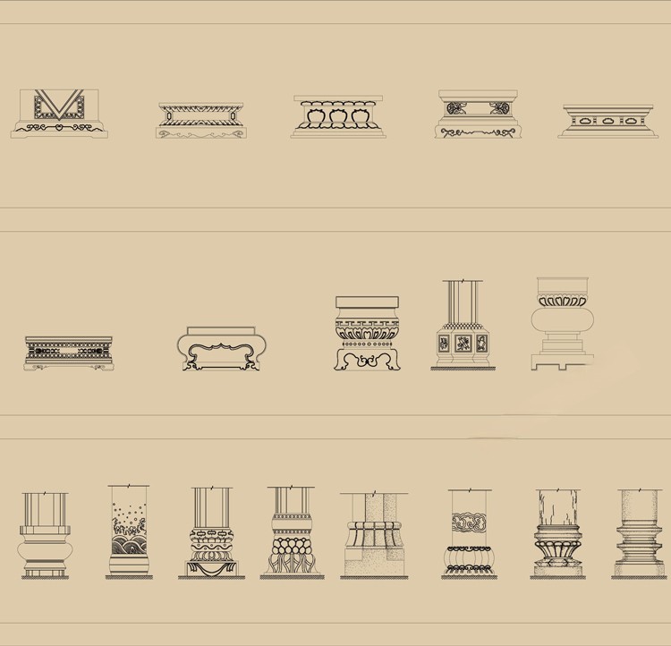 图片[41]-中式新中式室内家具柜子条案cad图库图块模块节点模块线条图角线-刷子库