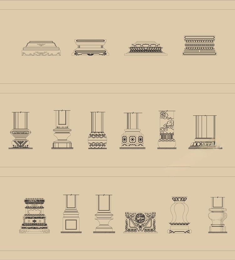 图片[42]-中式新中式室内家具柜子条案cad图库图块模块节点模块线条图角线-刷子库