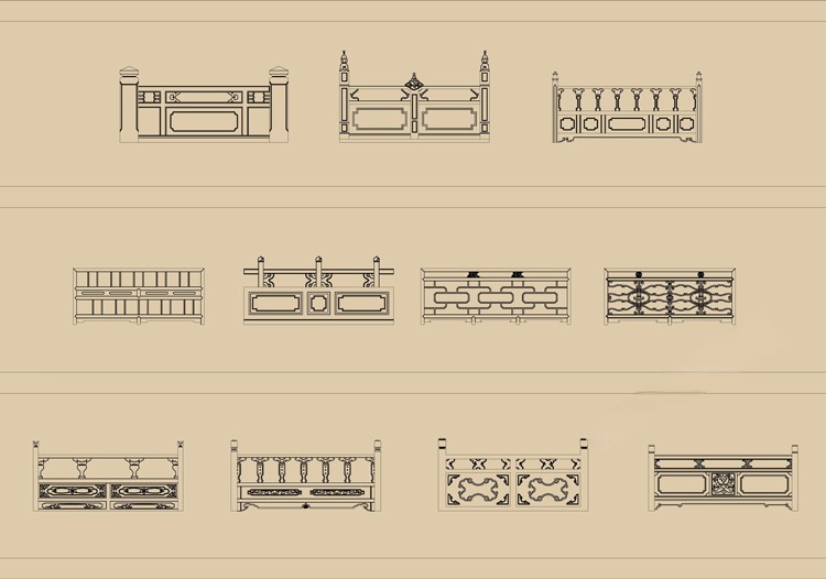 图片[45]-中式新中式室内家具柜子条案cad图库图块模块节点模块线条图角线-刷子库
