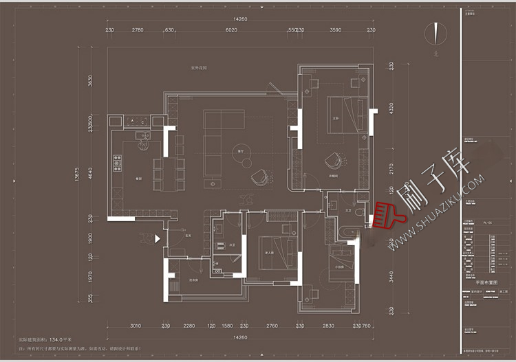 图片[6]-家装无主灯全套cad施工图纸平立面室内设计客厅卧室吊顶装修素材-刷子库