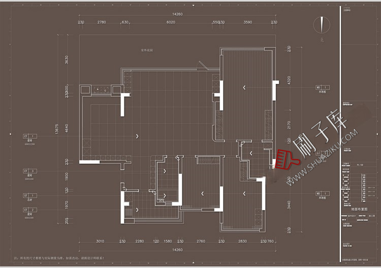 图片[8]-家装无主灯全套cad施工图纸平立面室内设计客厅卧室吊顶装修素材-刷子库