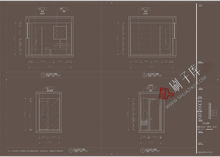 图片[15]-家装无主灯全套cad施工图纸平立面室内设计客厅卧室吊顶装修素材-刷子库