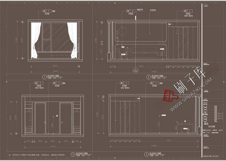 图片[17]-家装无主灯全套cad施工图纸平立面室内设计客厅卧室吊顶装修素材-刷子库