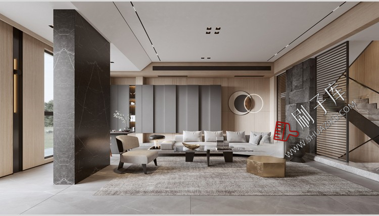 图片[18]-家装无主灯全套cad施工图纸平立面室内设计客厅卧室吊顶装修素材-刷子库