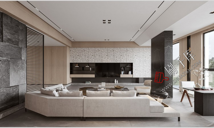 图片[20]-家装无主灯全套cad施工图纸平立面室内设计客厅卧室吊顶装修素材-刷子库