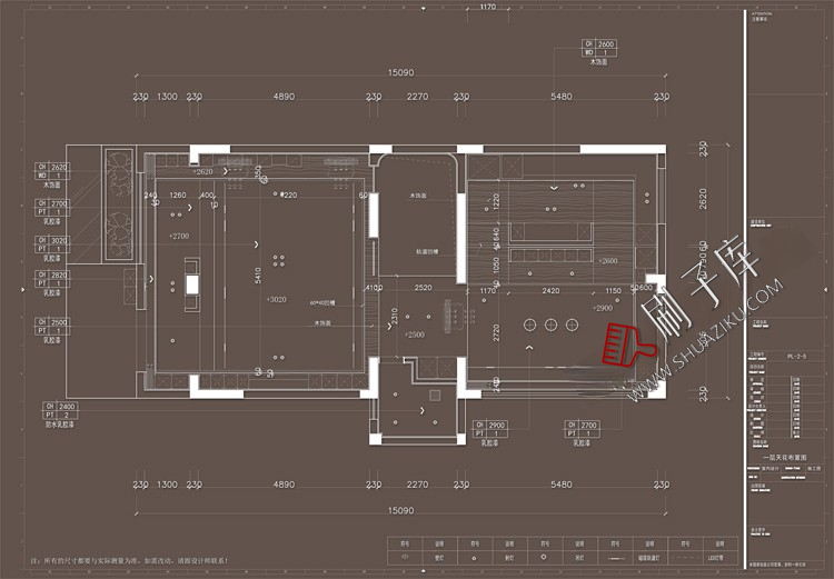 图片[22]-家装无主灯全套cad施工图纸平立面室内设计客厅卧室吊顶装修素材-刷子库
