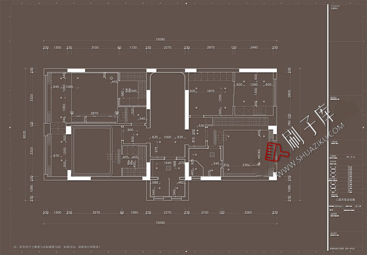 图片[27]-家装无主灯全套cad施工图纸平立面室内设计客厅卧室吊顶装修素材-刷子库